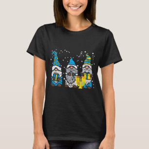 T-shirt 3 Gnomes Menorah Juif Hanoukka Chanukah Gardenin