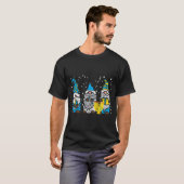 T-shirt 3 Gnomes Menorah Juif Hanoukka Chanukah Gardenin (Devant entier)