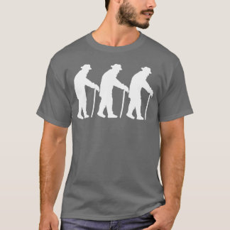 T-shirt 3 Grandpas Aller lentement Silhouettetrois Amis Am