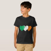 T-shirt 3 Hearts Ireland Flag St. Patricks Day Irish Flags (Devant entier)