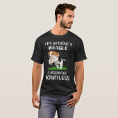 T-shirt 3 La vie sans un beagle (Devant entier)