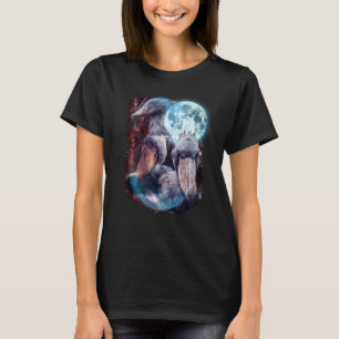 T-shirt 3 Lune Bec-en-Sabot Oiseau de rivage Animal