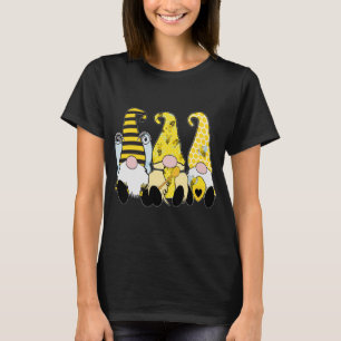 T-shirt 3 mignons Abeilles Gnomes Miel Jaune Abeilles Casq