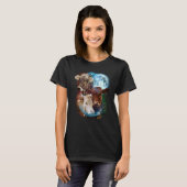 T-shirt 3 Moon Cow Livestock Cattle Animal (Devant entier)