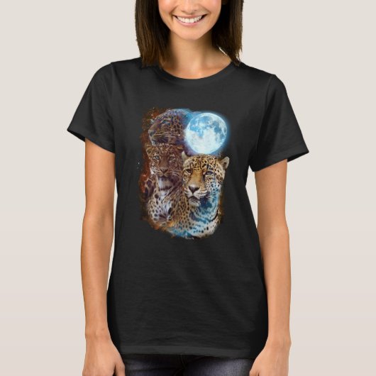T-shirt 3 Moon Jaguar Genus Panther Cat Animal (Devant)