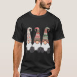 T-shirt 3 Nordic Gnomes Winter Christmas Swedish Tomte Cut<br><div class="desc">3 Gnomes nordiques hiver Noël suédois Tomte Cute Elves</div>