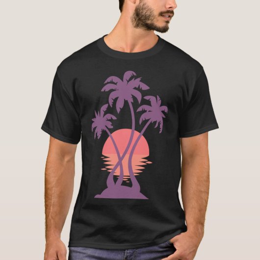 T-shirt 3 Palm Sunset friend (Devant)