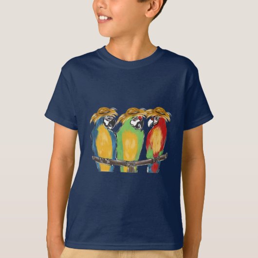T-shirt 3 perroquets (Devant)