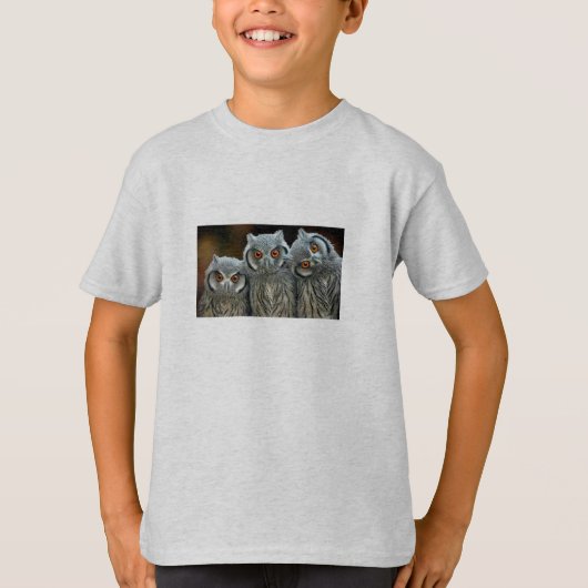 T-shirt 3 petits hiboux (Devant)