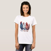 T-shirt 3 Poulets Patriotes (Devant entier)
