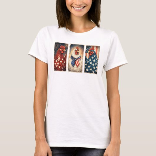 T-shirt 3 Poulets Patriotes (Devant)