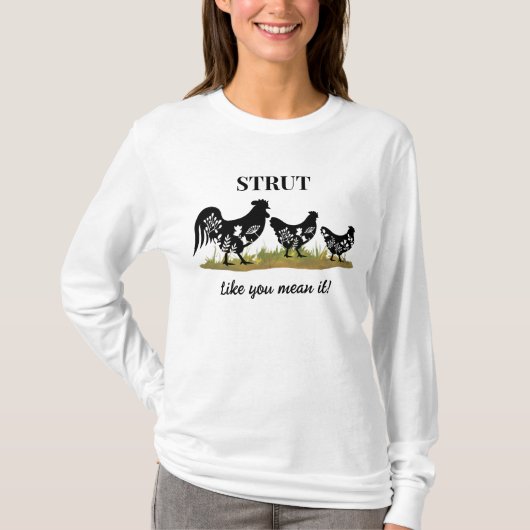 T-shirt 3 Roosters dans une rangée - STRUT Comme vous le v (Devant)