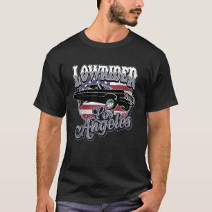 T-shirt 3 Roue Chicano Lowrider USA Drapeau Los Angeles L