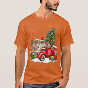 T-shirt 3 Shih Tzu Camion Noël Light Tree Reindeer San