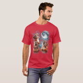 T-shirt 3 Squirrel Moon Howling Squirrel Head Funny for Me (Devant entier)