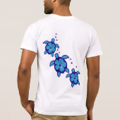 T-shirt 3 tortues bleues de Honu (Dos)