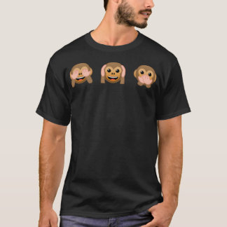 T-shirt 3 Wise Monkeys See No Evil Hear No Evil Speak...