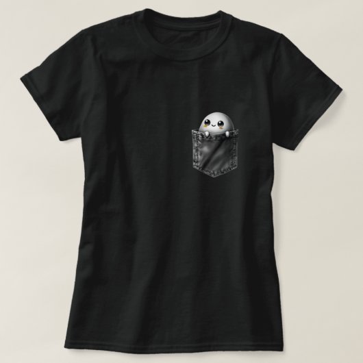 T-shirt 3D Fantôme D'Halloween Dans Une Conception De Poch (Design devant)