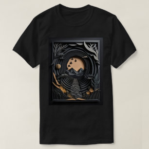 T-shirt 3D Paper Art Design