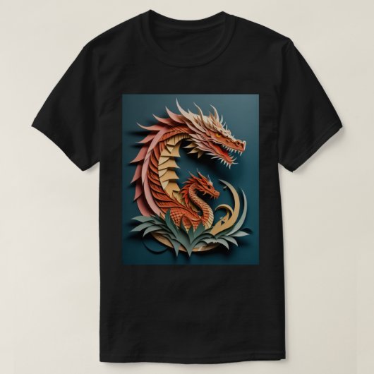 T-shirt 3D Paper Art Design (Design devant)
