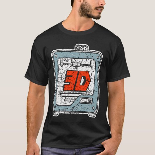 T-shirt 3D Printing T for a 3D Printer Enthusiast 2 (Devant)