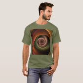 T-shirt 3D Spirale Abstraite couleurs chaudes Art fractal (Devant entier)