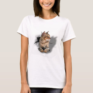 T-shirt 3d Sympathique et drôle de chat