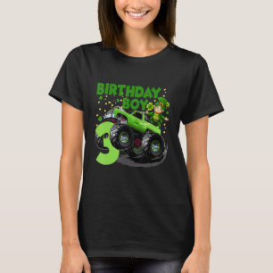T-shirt 3e année Anniversaire Garçon Monster Camion St Pat