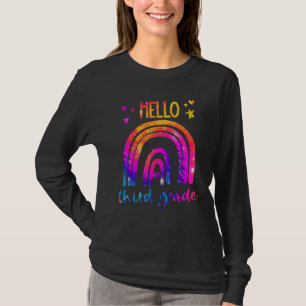 T-shirt 3e année Enseignant Tie Dye Coeur arc-en-ciel Reto