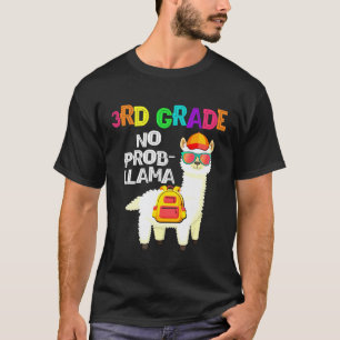 T-shirt 3e année Llama pas de problème Premier jour d'écol