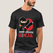 T-shirt 3e année Ninja Kick Premier jour Retour à l'école (Devant)