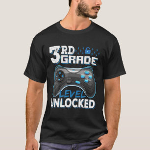 T-shirt 3E Année Niveau Déverrouillé Jeu Vidéo Retour À L'