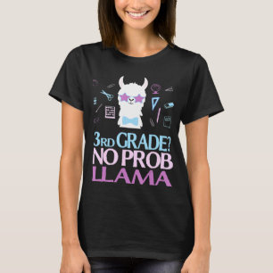 T-shirt 3E Année No Prob Llama Premier Jour De L'École Lla