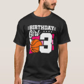 T-shirt 3e anniversaire Basketball Anniversaire 3 ans fill (Devant)