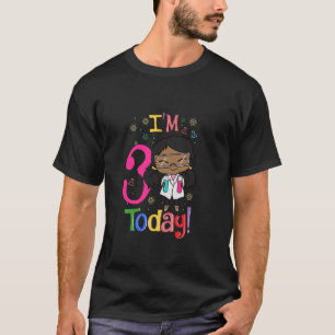 T-shirt 3e anniversaire Black Girl Science Scientist Stem