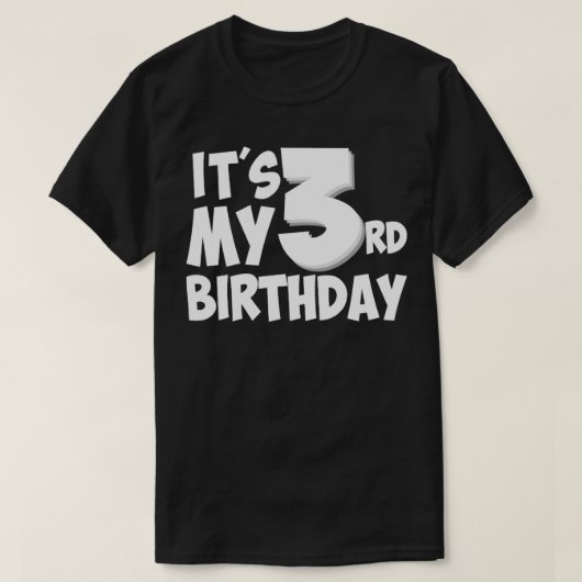 T-shirt 3e anniversaire cadeau (Design devant)