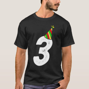 T-shirt 3e anniversaire de garçon fille 3 ans avec petit H