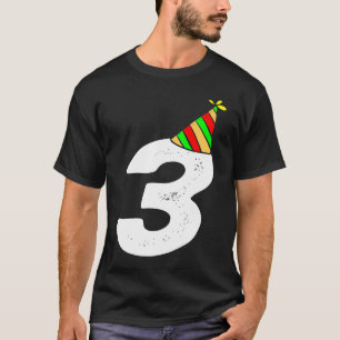 T-shirt 3e anniversaire de garçon fille 3 ans avec petit H