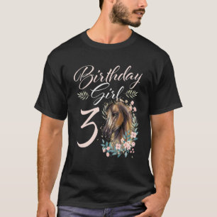 T-shirt 3e anniversaire fille cheval 3 ans Anniversaire