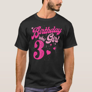 T-shirt 3e anniversaire fille Couronne 3 ans Anniversaire