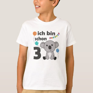 T-shirt 3e anniversaire Koala Trois ans mignonne Animaux