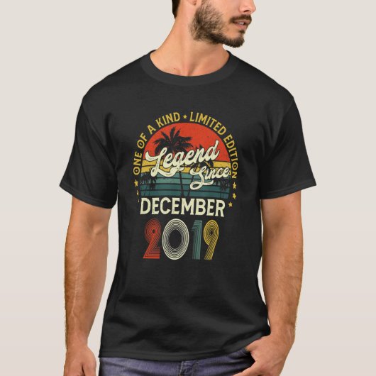T-shirt 3e anniversaire Légende depuis décembre 2019 3 ans (Devant)