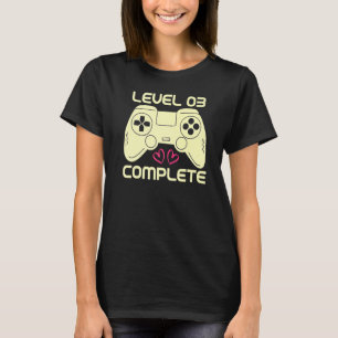 T-shirt 3e anniversaire Mariage 3 année Lui niveau 3 Com
