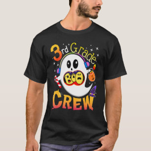 T-shirt 3e classe Boo Crew mignonne Ghost Holding Jack O'L