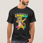T-shirt 3E Classe Dabbing Chat Retour À L'École Garçons Fi (Devant)
