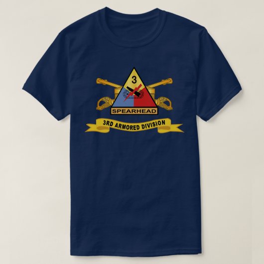 T-shirt 3e division blindée avec ruban Br SSI X (Design devant)