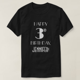 T-shirt 3e fête d'anniversaire - Chemise décorative Art Dé
