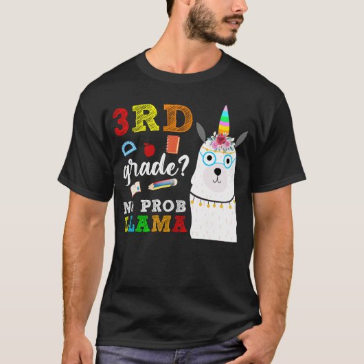 T-shirt 3e pas de prob llama (Devant)