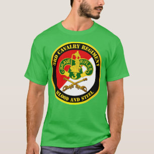 T-shirt 3e régiment de cavalerie DUI Red White Blood and S