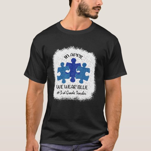 T-shirt 3e Sensibilisation sur l'autisme Enseignant de 3e (Devant)